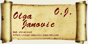 Olga Janović vizit kartica
